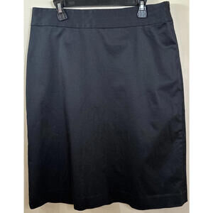 Banana Republic Above Knee skirt Black Side Zip stretch size 6 comfy career